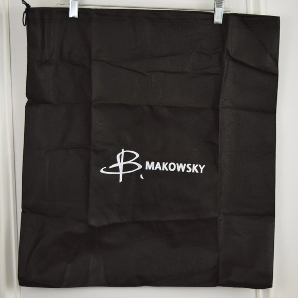B Makowsky Purse Dust Bag 20 x 22 Inches Black White Drawstring Travel Organize - Picture 1 of 6